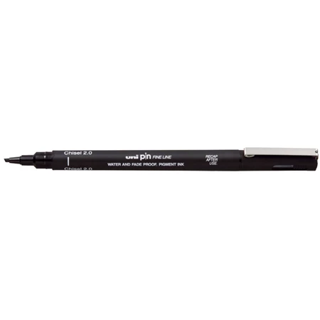Kalligrafikus toll UNI PIN 2,0mm-es heggyel fekete