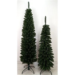 Karácsonyfa mű 120x40cm zöld 190 ággal, slim műfenyő talppal