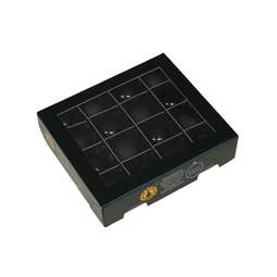 Karácsonyfadísz gömb üveg, 16db/csomag 3 cm, black