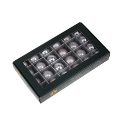 Karácsonyfadísz gömb üveg 24db/csomag 2,5 cm tuffstone