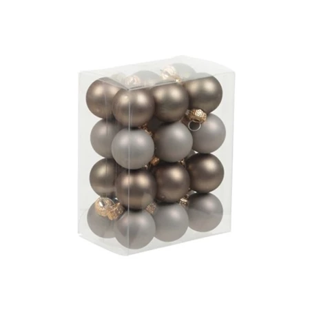 Karácsonyfadísz gömb üveg 2,5cm 24db/csomag eucalyptus matt