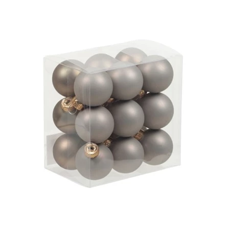 Karácsonyfadísz gömb üveg 3cm 18db/csomag eucalyptus matt