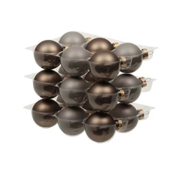Karácsonyfadísz gömb üveg 4cm 18db/csomag eucalyptus