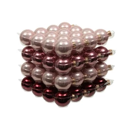 Karácsonyfadísz gömb üveg 4cm 64db/csomag wild blossom fényes-matt