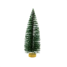 Karácsonyi fenyőfa, műanyag, 6cm, fa talpon