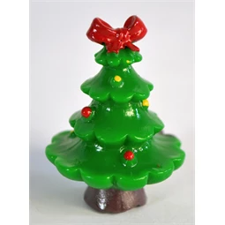 Karácsonyi figura fenyőfa masni csúcsdísszel 3,4cm