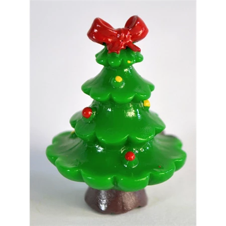 Karácsonyi figura fenyőfa masni csúcsdísszel 3,4cm