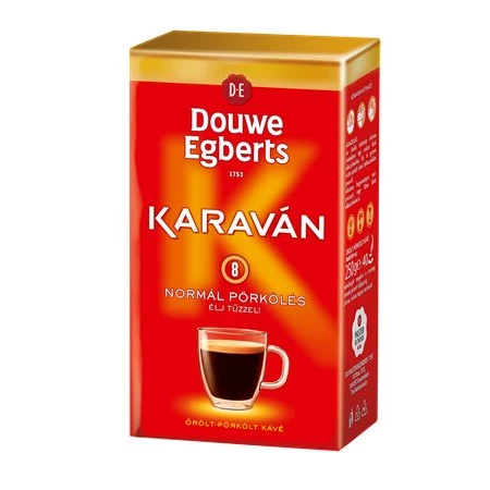 Kávé őrölt DOUWE EGBERTS Karaván 250gr vákuumos csomagolásban, normál pörkölés