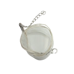 Karkötő alap, organza szalagos fehér 20cm 1db