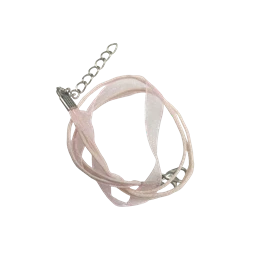 Karkötő alap, organza szalagos rózsaszín 20cm 1db