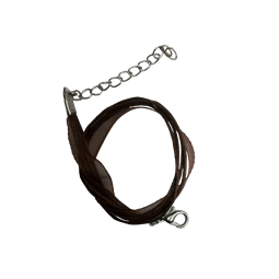 Karkötő alap, organza szalagos sötétbarna 20cm 1db