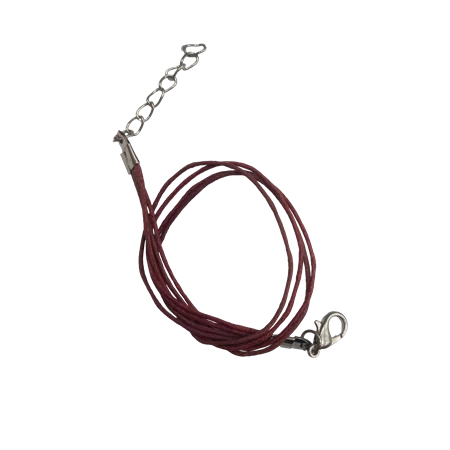 Karkötő alap, viaszolt pamut bordó 20cm 1db