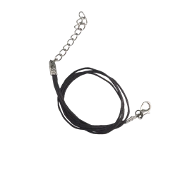 Karkötő alap, viaszolt pamut fekete 20cm 1db