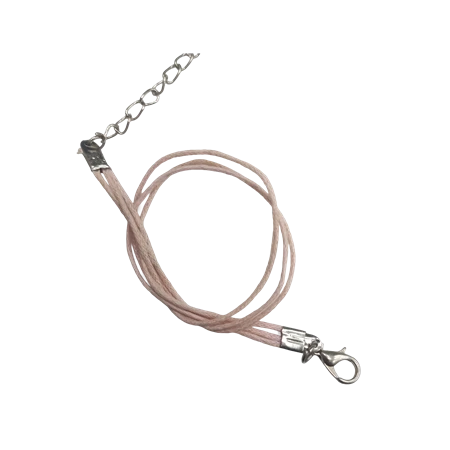 Karkötő alap, viaszolt pamut rózsaszín 20cm 1db