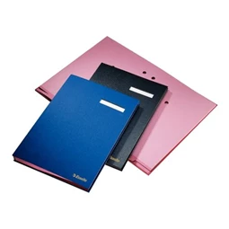 Karton aláírókönyv, 20 részes, kék