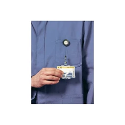 Kártyatartó kihúzható yoyo, DURABLE patentos fekete 1db azonosítókártya-tartó