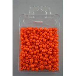 Kásagyöngy szett,  6/0 (4mm) 30gr 300db/doboz +-5%,+1M damil, narancssárga