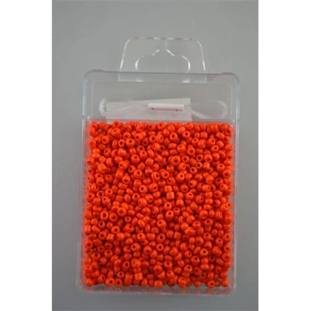 Kásagyöngy szett,  8/0 (2mm) 30gr 900db/doboz +-5%,+1M damil, narancssárga opak autumn