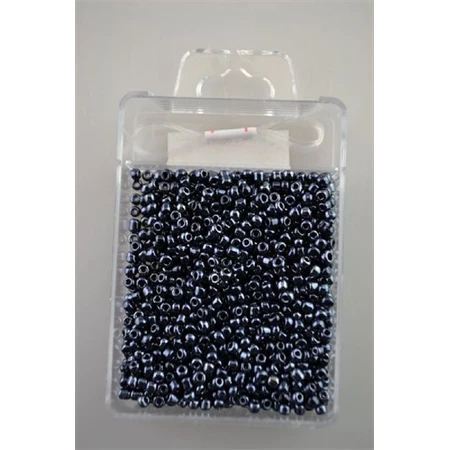 Kásagyöngy szett,  8/0 (2mm) 30gr 900db/doboz +-5%,+1M damil, fekete opak space