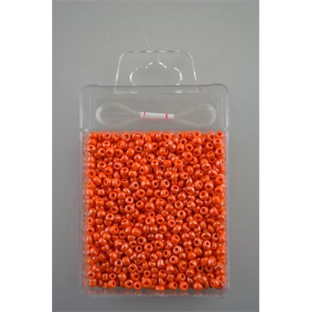 Kásagyöngy szett,  8/0 (2mm) 30gr 900db/doboz +-5%,+1M damil, narancssárga opak sunset