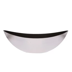 Kaspó Csónak alakú L műanyag, 55x13,5x17,5 cm, fényes ezüst