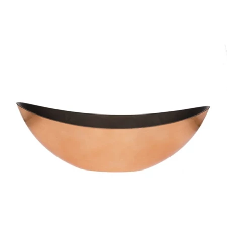 Kaspó Csónak alakú M műanyag, 39x12x13 cm, fényes bronz