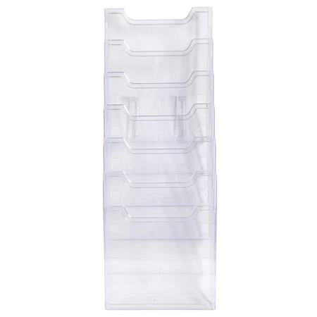 Katalógustartó, fali, A4, álló, 6 rekeszes, EXACOMPTA "Office", áttetsző