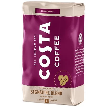 Kávé szemes COSTA Coffee 1000 gr Signature Blend közepes pörkölésű