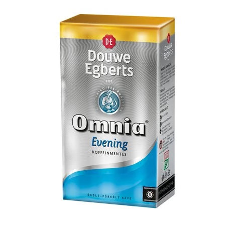 Kávé őrölt DOUWE EGBERTS Omnia Evening koffeinmentes 250 gr. vákum csomagolásban