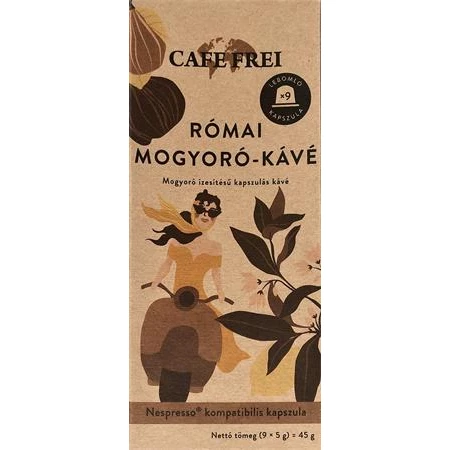 Kávékapszula CAFE FREI Nespresso Római mogyoró 9 kapszula/doboz