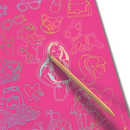 Képkarcoló matricás készlet, MAPED CREATIV Barbie Scratching