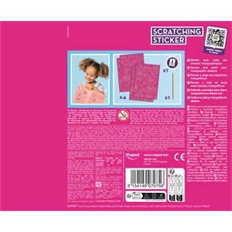 Képkarcoló matricás készlet, MAPED CREATIV Barbie Scratching
