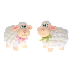 Kerámia bárány, álló 6x9x8cm, fehér