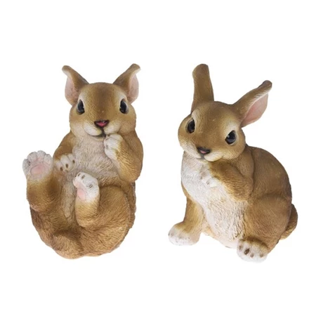 Dekoráció nyúl, ülő 12,5x9,5x16,5cm 2féle 1db