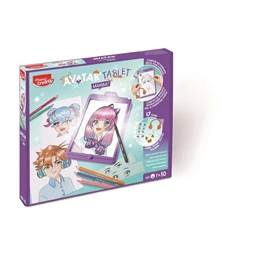 Készségfejlesztő MAPED CREATIV Avatar Tablet Manga rajzkészlet, Hogy néznél ki képregényhősként rajzold le.