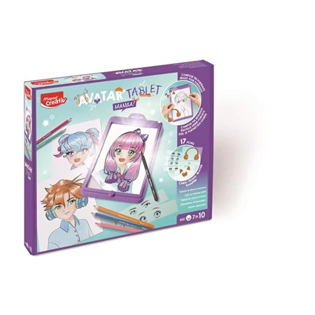 Készségfejlesztő MAPED CREATIV Avatar Tablet Manga rajzkészlet, Hogy néznél ki képregényhősként rajzold le.