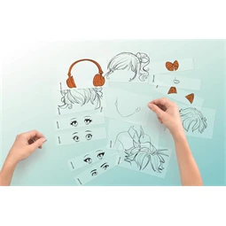 Készségfejlesztő MAPED CREATIV Avatar Tablet Manga rajzkészlet, Hogy néznél ki képregényhősként rajzold le.