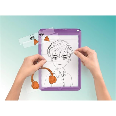 Készségfejlesztő MAPED CREATIV Avatar Tablet Manga rajzkészlet, Hogy néznél ki képregényhősként rajzold le.