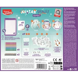 Készségfejlesztő MAPED CREATIV Avatar Tablet Manga rajzkészlet, Hogy néznél ki képregényhősként rajzold le.