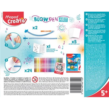 Készségfejlesztő MAPED Fújós filctoll készlet MAPED CREATIV Blow pen Basic