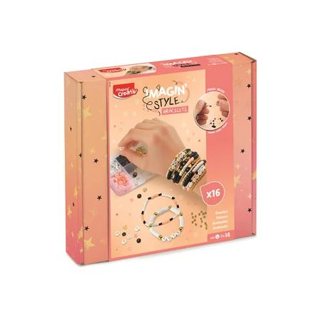 Készségfejlesztő MAPED Karkötő készítő, fekete-arany, MAPED CREATIV Imagin Style Glam