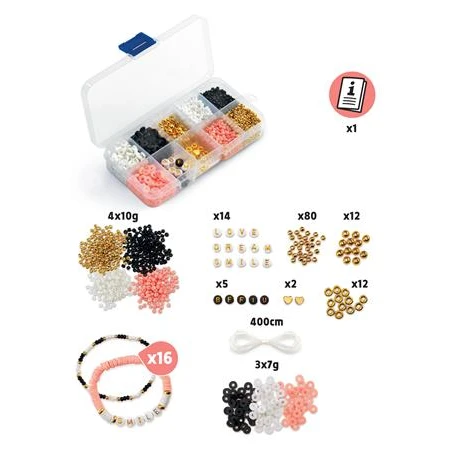 Készségfejlesztő MAPED Karkötő készítő, fekete-arany, MAPED CREATIV Imagin Style Glam