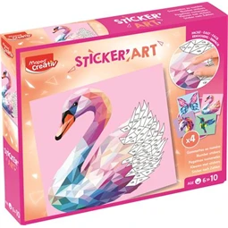 Készségfejlesztő MAPED Kreatív matricás készlet, különleges állatok, MAPED CREATIV Sticker Art