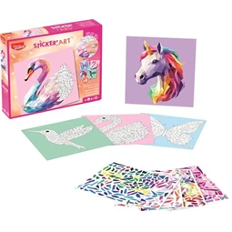 Készségfejlesztő MAPED Kreatív matricás készlet, különleges állatok, MAPED CREATIV Sticker Art