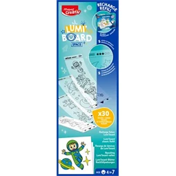 Készségfejlesztő MAPED Kreatív rajzkészlet, kiegészítő sablon, MAPED CREATIV Lumi Board, űrtematika