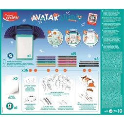 Készségfejlesztő MAPED Kreatív rajzkészlet kiegészítőkkel, MAPED CREATIV Avatar Studio