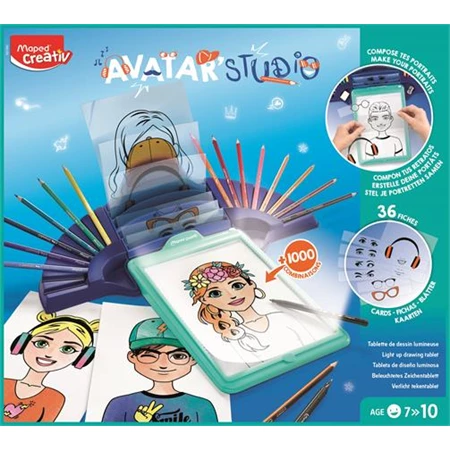 Készségfejlesztő MAPED Kreatív rajzkészlet kiegészítőkkel, MAPED CREATIV Avatar Studio