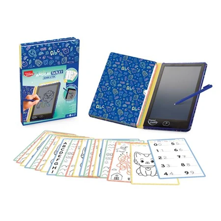 Készségfejlesztő MAPED Mágikus táblagép, foglalkoztatólapokkal, 8,5", könyv kialakítású, MAPED CREATIV Learn & Fun