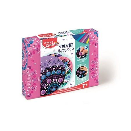 Készségfejlesztő MAPED Mozaikos mandala készítő készlet, MAPED CREATIV, Velvet Mosaics