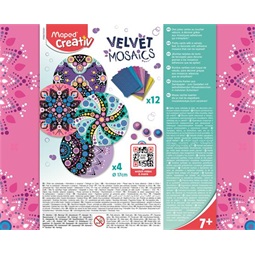 Készségfejlesztő MAPED Mozaikos mandala készítő készlet, MAPED CREATIV, Velvet Mosaics